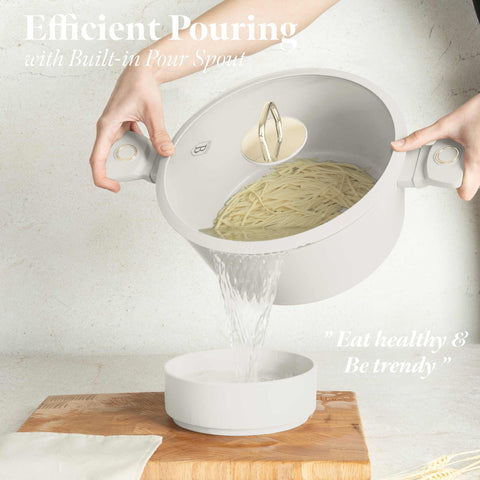 BH/8072N,BH/8072,Cacerola con tapa 28cm,Crema mate,cacerola 28 cm,cacerola,olla,cacerola con tapa,utensilios de cocina,cocina,Ollas y cazuelas