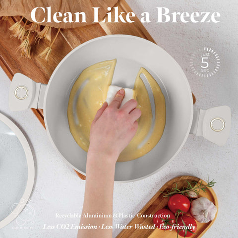 BH/8072N,BH/8072,Cacerola con tapa 28cm,Crema mate,cacerola 28 cm,cacerola,olla,cacerola con tapa,utensilios de cocina,cocina,Ollas y cazuelas