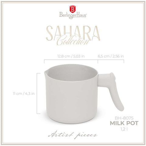  BH/8075, Lechera 1,2L, Crema Mate, Lechera, Calienta Leche, Ollas y Cazuelas