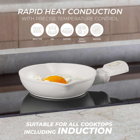  BH/8076, Mini sartén 16cm, Crema Mate, mini sartén 16 cm, mini sartén, sartén, utensilios de cocina, cocina, sartenes