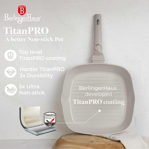  BH/8079, juego de 3 sartenes, crema mate, juego de 3 sartenes b., sartén, juego de sartenes, sartén, juego de sartenes, sartén para parrilla, utensilios de cocina, cocina, sartenes, juego de sartenes