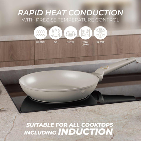  BH/8079, juego de 3 sartenes, crema mate, juego de 3 sartenes b., sartén, juego de sartenes, sartén, juego de sartenes, sartén para parrilla, utensilios de cocina, cocina, sartenes, juego de sartenes