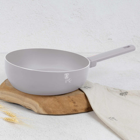 sartén, sartén abatible, sartén, utensilios de cocina, cocinar, sartén abatible de 26 cm, gris topo mate, NUEVO, BH/8089