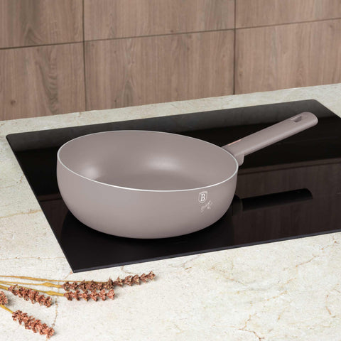  BH/8089, Sartén plegable de 26 cm, color topo mate, sartén plegable de 26 cm, sartén, sartén plegable, sartén, utensilios de cocina, cocina, sartenes, sartén doble