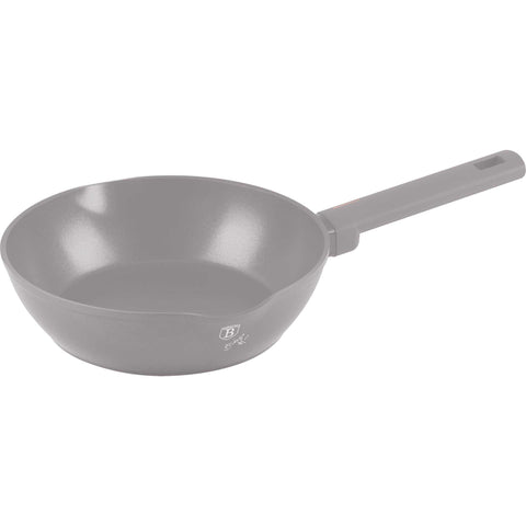 sartén, sartén profunda, sartén, batería de cocina, cocinar, sartén profunda de 24 cm, gris topo mate, NUEVO, BH/8090