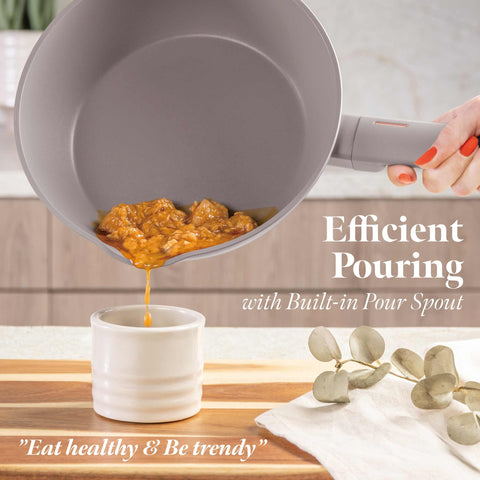  BH/8090, Sartén honda con 2 bocas 24cm, Topo Mate, Sartén honda 24 cm, Sartén, Sartén honda, Sartén, Batería de cocina, Cocina, Sartenes