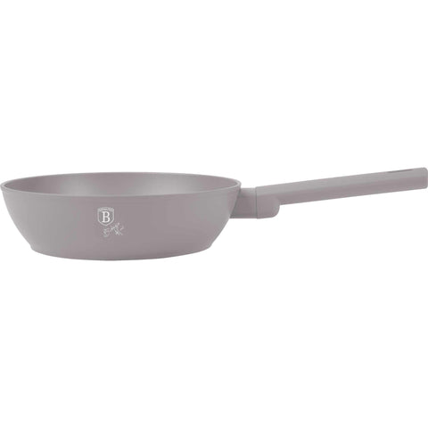 sartén, sartén honda, sartén honda con tapa, sartén, batería de cocina, cocinar, sartén honda 24 cm, gris topo mate, NUEVO, BH/8092