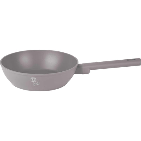 sartén, sartén honda, sartén honda con tapa, sartén, batería de cocina, cocinar, sartén honda 24 cm, gris topo mate, NUEVO, BH/8092