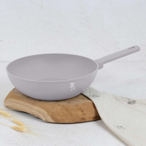 wok, utensilios de cocina, cocinar,wok de 28 cm, gris topo mate,NUEVO,BH/8093