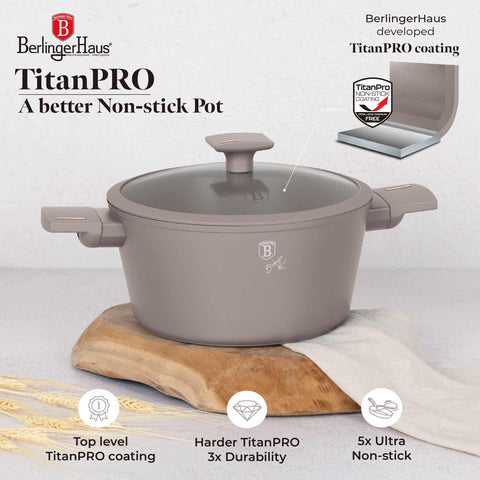  BH/8101,BH/8101N,Cacerola con tapa 24cm,Topo mate,cacerola 24 cm,cacerola,olla,cacerola con tapa,batería de cocina,cocina,ollas y cazuelas