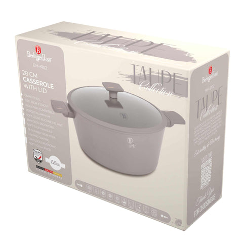  BH/8102, Cacerola con tapa 28cm, Topo mate, Cacerola de 28 cm, Cacerola, Olla, Cacerola con tapa, Batería de cocina, Cocina, Ollas y cazuelas