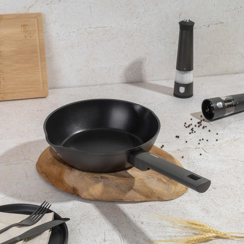 BH/8120, Sartén honda de 2 bocas 24cm, Antracita Mate, Sartén honda 24 cm, Sartén, Sartén honda, Sartén, Batería de cocina, Cocina, Sartenes