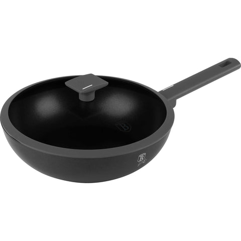 wok, wok con tapa, batería de cocina, cocinar,wok 28 cm,antracita mate,NUEVO,BH/8124