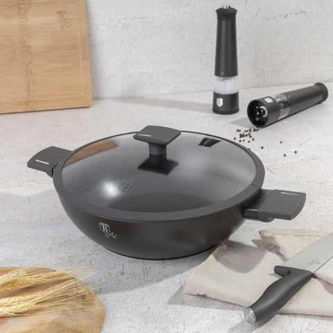 wok, wok con tapa, batería de cocina, cocinar,wok 30 cm con tapa,antracita mate,NUEVO,BH/8125