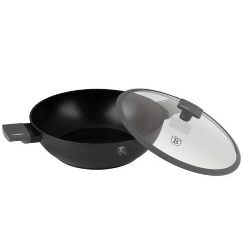 wok, wok con tapa, batería de cocina, cocinar,wok 30 cm con tapa,antracita mate,NUEVO,BH/8125