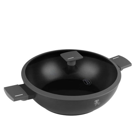  BH/8125, Wok con tapa 30cm, Antracita Mate, Wok 30 cm con tapa, Wok, Wok con tapa, Batería de cocina, Cocinar, Sartenes