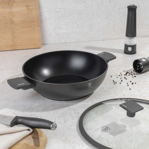 wok, wok con tapa, batería de cocina, cocinar,wok 30 cm con tapa,antracita mate,NUEVO,BH/8125