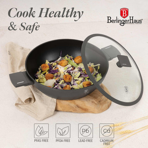  BH/8128,BL-3975,Olla baja con tapa 28cm,Antracita mate,Olla baja 28 cm,Olla baja,Olla baja con tapa,Olla,Batería de cocina,Cocina,Ollas y cazuelas