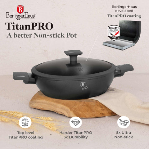  BH/8128,BL-3975,Olla baja con tapa 28cm,Antracita mate,Olla baja 28 cm,Olla baja,Olla baja con tapa,Olla,Batería de cocina,Cocina,Ollas y cazuelas