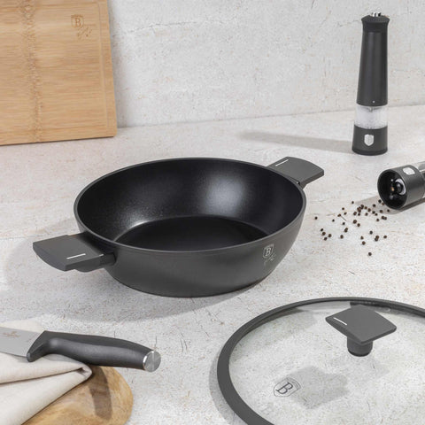  BH/8128,BL-3975,Olla baja con tapa 28cm,Antracita mate,Olla baja 28 cm,Olla baja,Olla baja con tapa,Olla,Batería de cocina,Cocina,Ollas y cazuelas