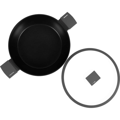 BH/8128, NUEVO, BL-3975, Olla baja con tapa 28cm, antracita mate, olla baja 28 cm, olla baja, olla baja con tapa, olla, batería de cocina, cocinar,Berlinger Haus, Promintra