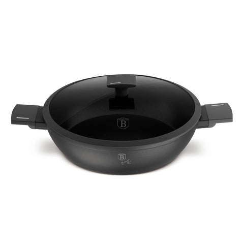 BH/8129, Olla baja con tapa 30cm, Antracita mate, Olla baja 30 cm, Olla baja, Olla baja con tapa, Olla, Batería de cocina, Cocina, Ollas y cazuelas