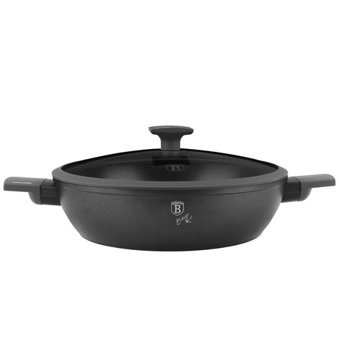 BH/8129, Olla baja con tapa 30cm, Antracita mate, Olla baja 30 cm, Olla baja, Olla baja con tapa, Olla, Batería de cocina, Cocina, Ollas y cazuelas