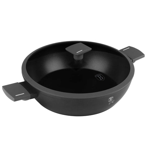 BH/8129, Olla baja con tapa 30cm, Antracita mate, Olla baja 30 cm, Olla baja, Olla baja con tapa, Olla, Batería de cocina, Cocina, Ollas y cazuelas