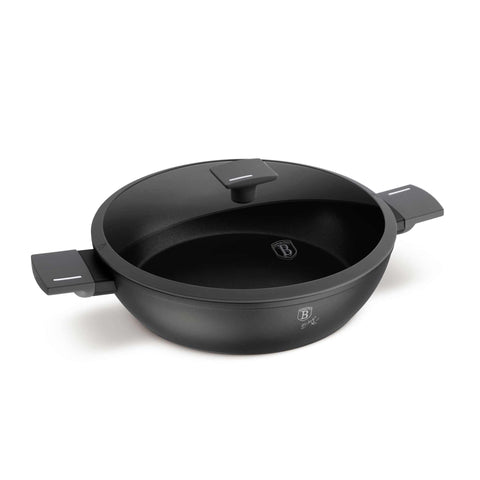 BH/8129, Olla baja con tapa 30cm, Antracita mate, Olla baja 30 cm, Olla baja, Olla baja con tapa, Olla, Batería de cocina, Cocina, Ollas y cazuelas