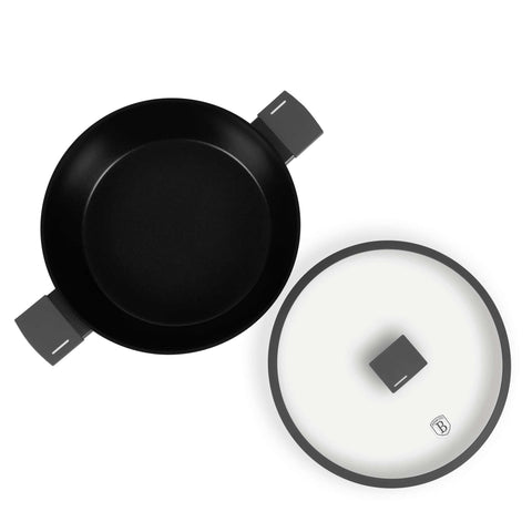 BH/8129, Olla baja con tapa 30cm, Antracita mate, Olla baja 30 cm, Olla baja, Olla baja con tapa, Olla, Batería de cocina, Cocina, Ollas y cazuelas