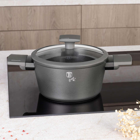  BH/8130N,BH/8130,Cacerola con tapa 20cm,Antracita mate,cacerola 20 cm,cacerola,olla,cacerola con tapa,batería de cocina,cocina,Ollas y cazuelas