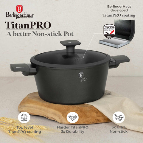  BH/8131,BL-3976,BH/8131N,Cacerola con tapa 24cm,Antracita mate,cacerola 24 cm,cacerola,olla,cacerola con tapa,batería de cocina,cocina,Ollas y cazuelas