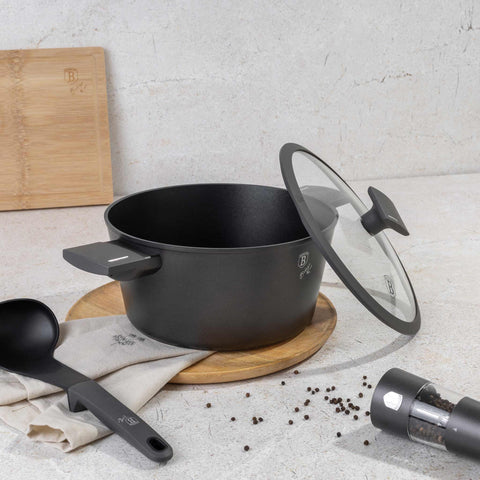  BH/8131,BL-3976,BH/8131N,Cacerola con tapa 24cm,Antracita mate,cacerola 24 cm,cacerola,olla,cacerola con tapa,batería de cocina,cocina,Ollas y cazuelas
