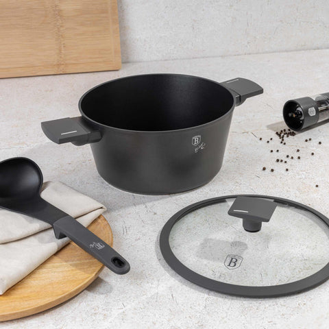  BH/8131,BL-3976,BH/8131N,Cacerola con tapa 24cm,Antracita mate,cacerola 24 cm,cacerola,olla,cacerola con tapa,batería de cocina,cocina,Ollas y cazuelas