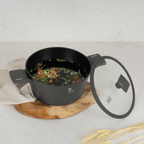  BH/8131,BL-3976,BH/8131N,Cacerola con tapa 24cm,Antracita mate,cacerola 24 cm,cacerola,olla,cacerola con tapa,batería de cocina,cocina,Ollas y cazuelas