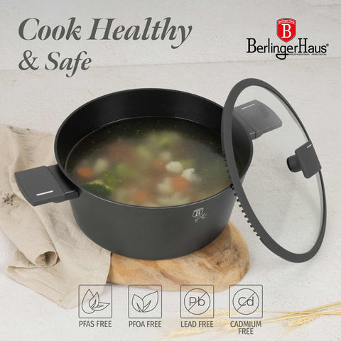  BH/8132,BH/8132N,Cacerola con tapa 28cm,Antracita mate,cacerola 28 cm,cacerola,olla,cacerola con tapa,batería de cocina,cocina,Ollas y cazuelas