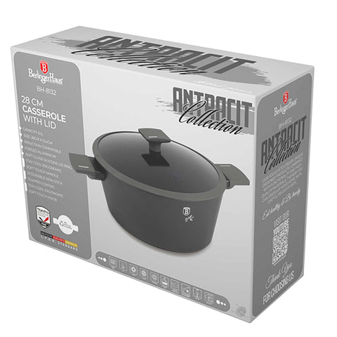  BH/8132,BH/8132N,Cacerola con tapa 28cm,Antracita mate,cacerola 28 cm,cacerola,olla,cacerola con tapa,batería de cocina,cocina,Ollas y cazuelas