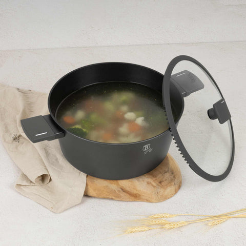  BH/8132,BH/8132N,Cacerola con tapa 28cm,Antracita mate,cacerola 28 cm,cacerola,olla,cacerola con tapa,batería de cocina,cocina,Ollas y cazuelas