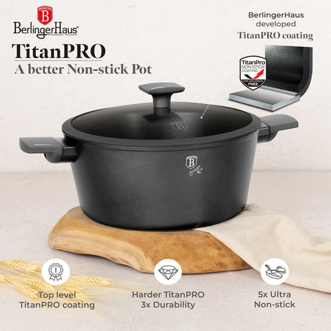  BH/8132N,BH/8132,Cacerola con tapa 28cm,Antracita mate,cacerola 28 cm,cacerola,olla,cacerola con tapa,batería de cocina,cocina,Ollas y cazuelas