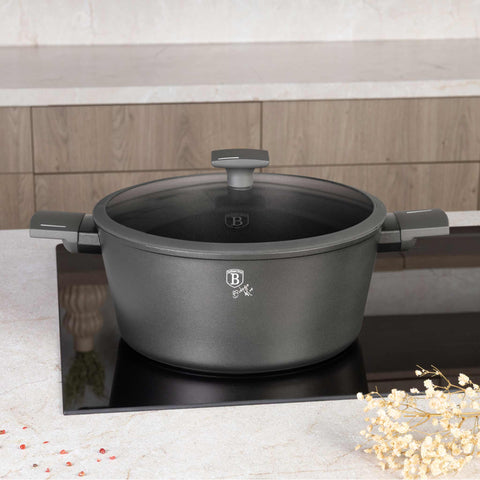  BH/8132N,BH/8132,Cacerola con tapa 28cm,Antracita mate,cacerola 28 cm,cacerola,olla,cacerola con tapa,batería de cocina,cocina,Ollas y cazuelas