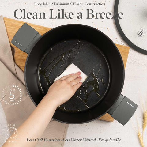  BH/8133, Cacerola con tapa 30cm, Antracita mate, Cacerola 30 cm, Cacerola, Olla, Cacerola con tapa, Batería de cocina, Cocina, Ollas y cazuelas