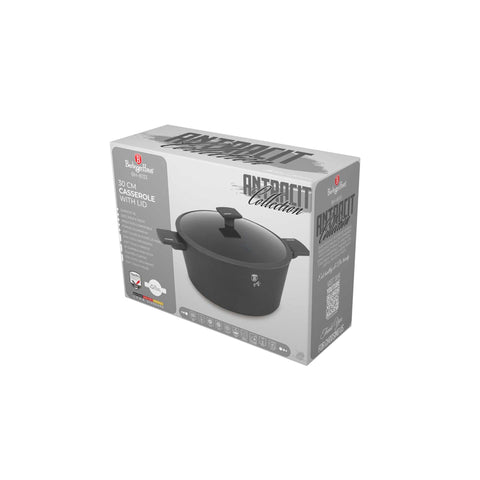  BH/8133, Cacerola con tapa 30cm, Antracita mate, Cacerola 30 cm, Cacerola, Olla, Cacerola con tapa, Batería de cocina, Cocina, Ollas y cazuelas
