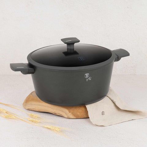  BH/8133, Cacerola con tapa 30cm, Antracita mate, Cacerola 30 cm, Cacerola, Olla, Cacerola con tapa, Batería de cocina, Cocina, Ollas y cazuelas