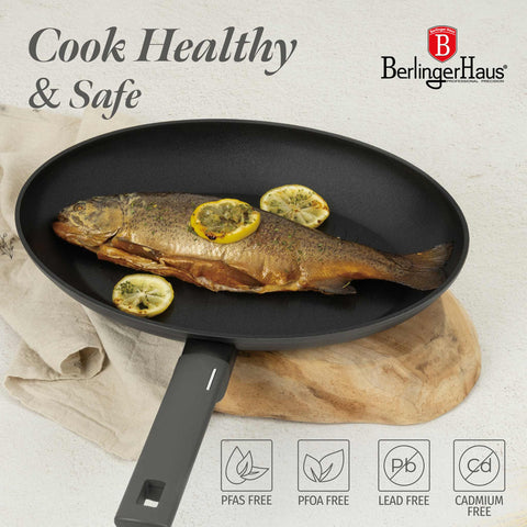  BH/8134, Sartén para pescado 35x25cm, Antracita mate, Sartén para pescado, Sartén para parrilla, Sartén, Sartenes