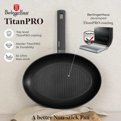  BH/8134, Sartén para pescado 35x25cm, Antracita mate, Sartén para pescado, Sartén para parrilla, Sartén, Sartenes