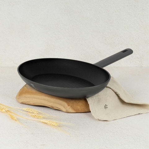  BH/8134, Sartén para pescado 35x25cm, Antracita mate, Sartén para pescado, Sartén para parrilla, Sartén, Sartenes