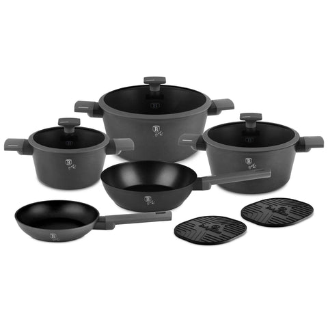  BH/8140N, BH/8140, BH/8140NN, Juego de utensilios de cocina de 10 piezas, Antracita mate, Juego de utensilios de cocina de 10 piezas, Juego de utensilios de cocina, Ollas y sartenes, Juego de ollas y sartenes, Juego, Cocina, Utensilios de cocina, Ollas y cacerolas