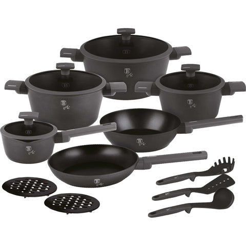  BH/8141, BH/8141N, BH/8141NN, Juego de utensilios de cocina de 15 piezas, Antracita mate, Juego de utensilios de cocina de 15 piezas, Juego de utensilios de cocina, Ollas, Juego de ollas, Ollas y sartenes, Juego de ollas y sartenes, Juego, Utensilios de cocina, Cocina, Utensilios de cocina, Ollas y cacerolas