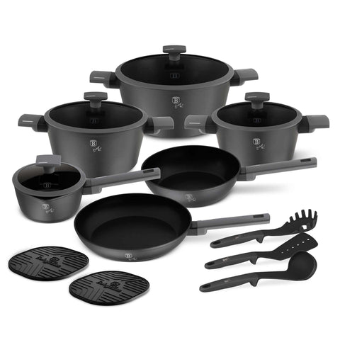  BH/8141,BH/8141N,BH/8141NN, juego de utensilios de cocina de 15 piezas, antracita mate, juego de utensilios de cocina de 15 piezas, juego de utensilios de cocina, ollas, juego de ollas, ollas y sartenes, juego de ollas y sartenes, juego, herramientas de cocina, cocina, utensilios de cocina, ollas y cazuelas