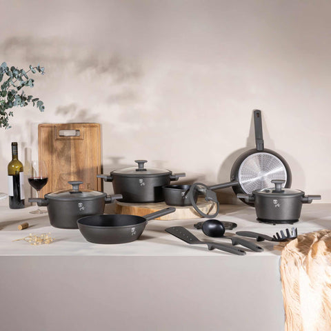  BH/8141,BH/8141N,BH/8141NN, juego de utensilios de cocina de 15 piezas, antracita mate, juego de utensilios de cocina de 15 piezas, juego de utensilios de cocina, ollas, juego de ollas, ollas y sartenes, juego de ollas y sartenes, juego, herramientas de cocina, cocina, utensilios de cocina, ollas y cazuelas